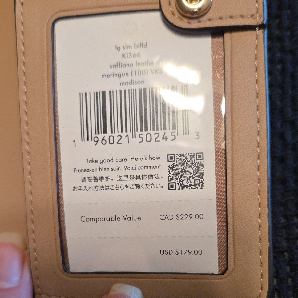 Kate Spade NWT Meringue Madison Cream Slim Wallet - Picture 6 of 6
